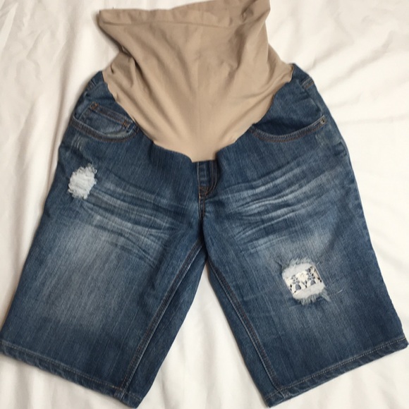 Dollhouse Pants - Dollhouse Maternity Shorts Distressed Full Panel S